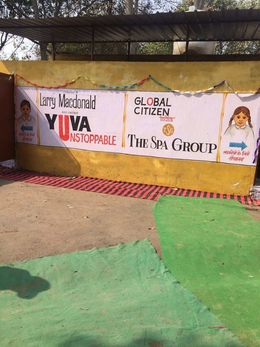 glblctznIN's tweet photo. We are at Govt Middle School Sikanderpur to celebrate the new and improved toilet facilities built for the students @UnstoppableYUVA #SDG6 https://t.co/G1YoLLn8NK