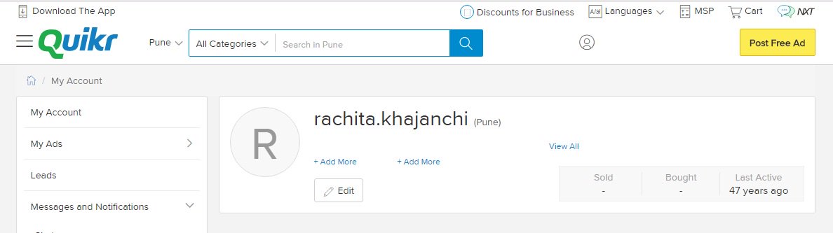 rachita_14's tweet image. .@quikr spreads laughter, says i was active 47 years ago..way before I was even born! #Techumor #justforfun
