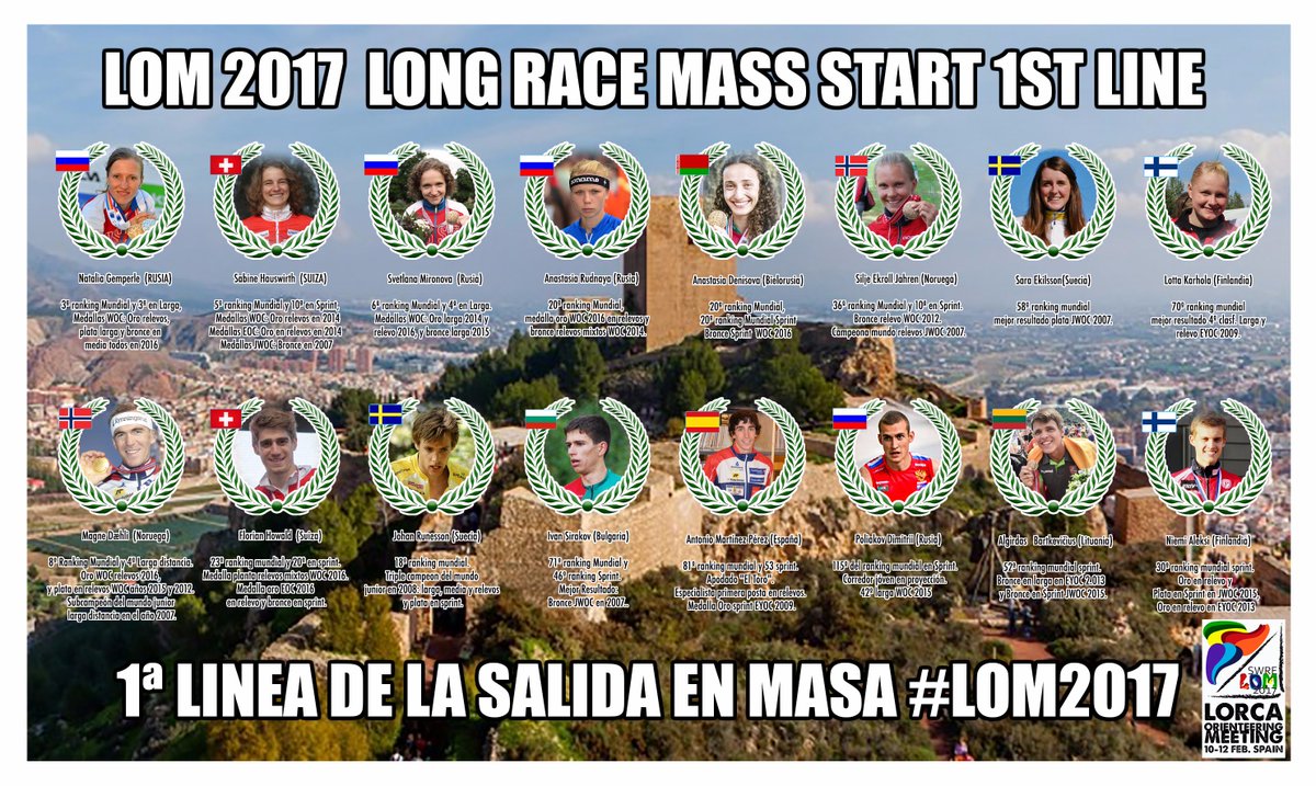 LorcaOMeeting's tweet image. Lorca O Meeting'17 Startlists and 1st line. Horas de Salida, Boletín Final y nuestra mejor parrilla de salida. #LorcaLoBordamos #BuscaTuReto