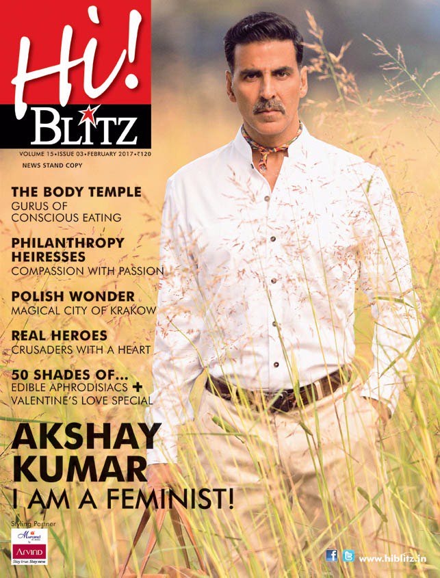 <a href="/akshaykumar/">Akshay Kumar</a> real life hero of our times <a href="/hiblitz/">Hi! BLITZ</a> in which he eschews false machismo &amp; &amp; tells what a real man does #arvindltd