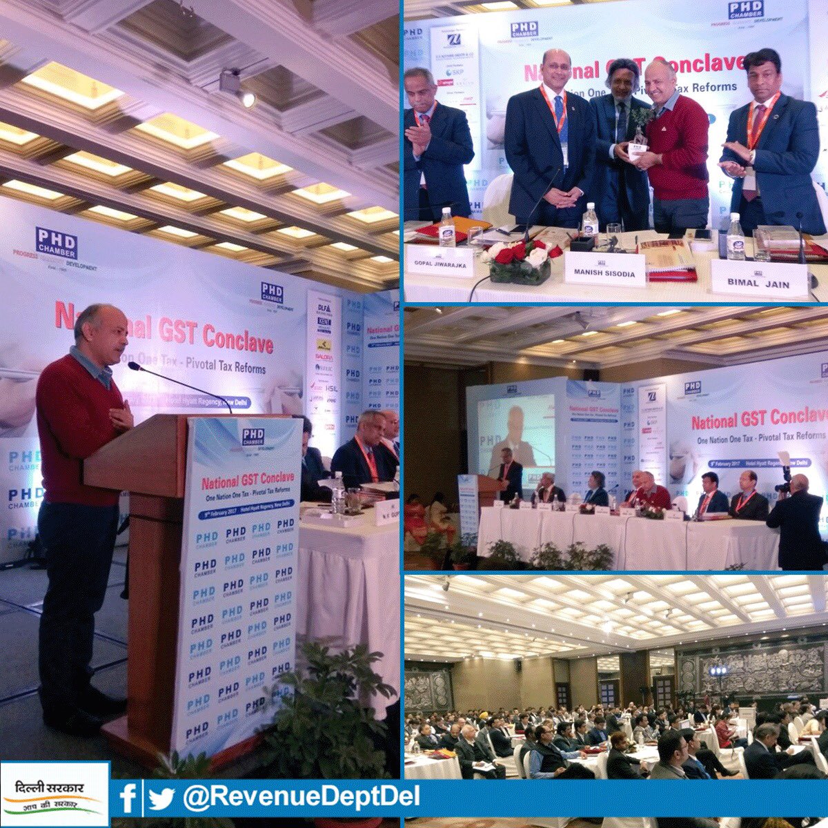 RevenueDeptDel's tweet photo. #Tax submission and compliance increases when tax burden is reduced on traders, says @msisodia at National #GST Conclave #ServiceTax https://t.co/YmvH36zufr