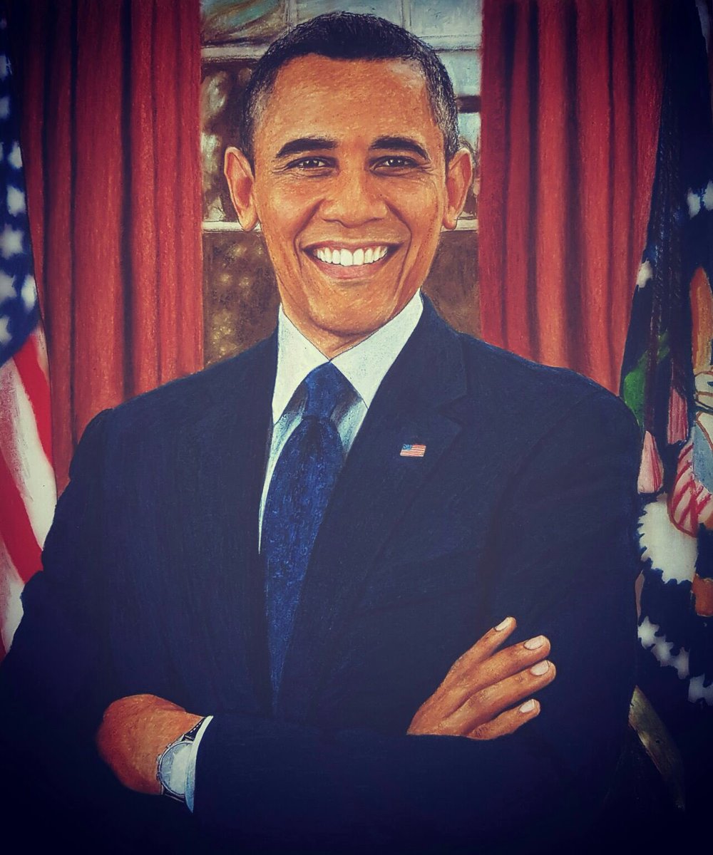 Samangel66's tweet photo. My son's recent pencil drawing of Obama #amazing, #justthebest @sam_armytage @kochie_online @sunriseon7 https://t.co/FeCwyuQCVL