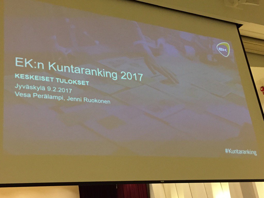 Kuntaranking tulokset julkaistaan tänään Jyväskylässä. #keskimaa #näkökulma #yhteistyötä #kehitystä