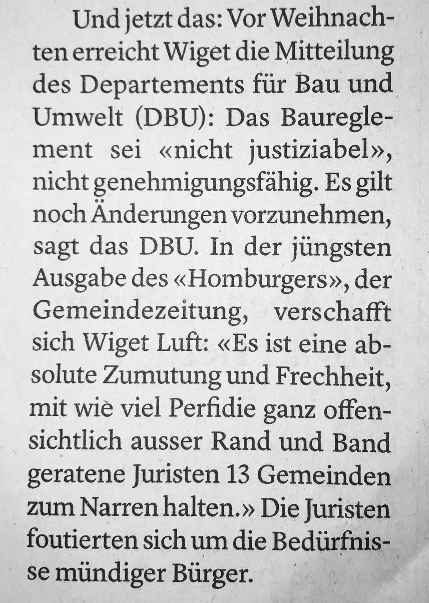 Ein paar Juristen halten den Gemeindeammann von #Homburg zum Narren. Oder: Auch auf dem #Seerücken ist Bundes- und Kantonsrecht zu beachten.