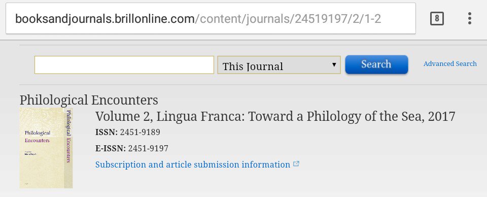 layla_jreis's tweet image. Toward a #Philology of the #Mediterranean. #TextualAnalysis, #IntellectualHistory, #Medieval #Iberia, #Dante,..
booksandjournals.brillonline.com/content/journa…