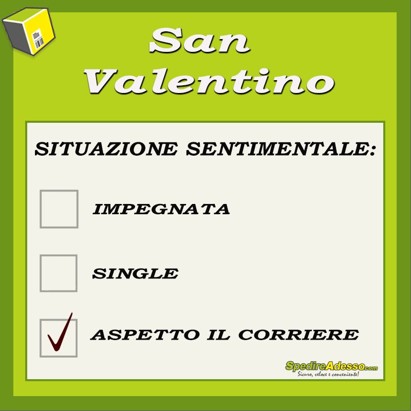 SpedireAdesso's tweet photo. Buon #SanValentino!!! 😆😆😂😂🎁🎁
#14febbraio #situazionesentimentale #ilovecorriereespresso #corriereespresso #spedireadesso #singlemood https://t.co/ykNRDpwCN3