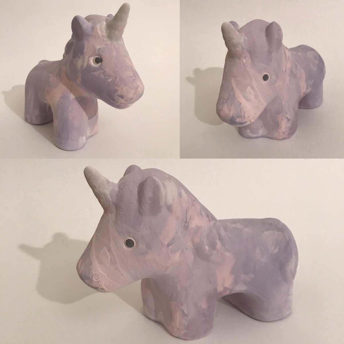 mellamellas's tweet photo. Unicorn by Florence aged 1 and 1/2, before being #fired #kiln #kiddiespotteryparty @w4lovebooks #magical #painting #fun #pottery #chiswick https://t.co/BtbHphtTQO