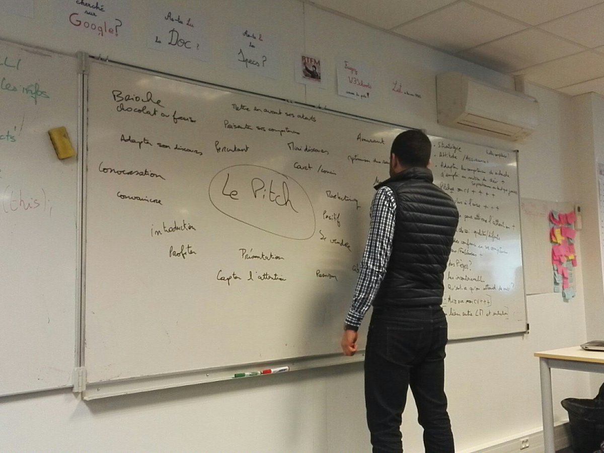 marine_cmk's tweet photo. Préparation aux entretiens : comment devenir de bons pitcheurs ! @Simplon_Occ  @IOTVALLEY @victor #pitch # entretien #rechercheDeStage https://t.co/EH7GOTbUTL