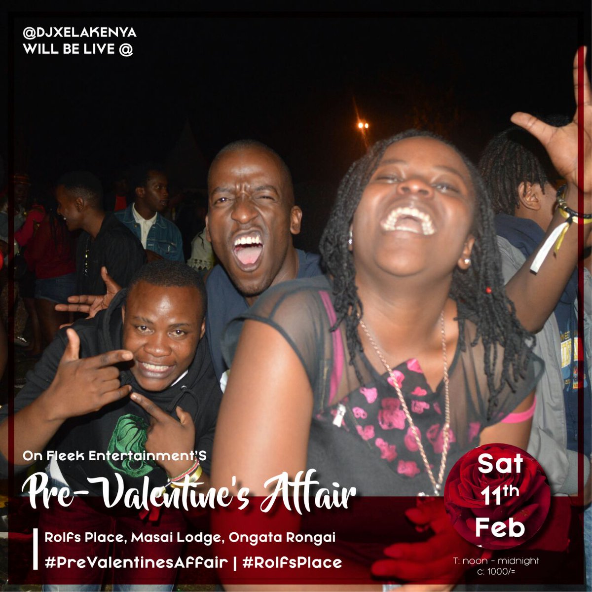 OnFleekEnt254's tweet photo. Bring your crew, and let's light up the wild #PrevalentinesAffair #RolfsPlace #OnfleekEnt254 #PartyInTheBush https://t.co/ybJT9mgip5