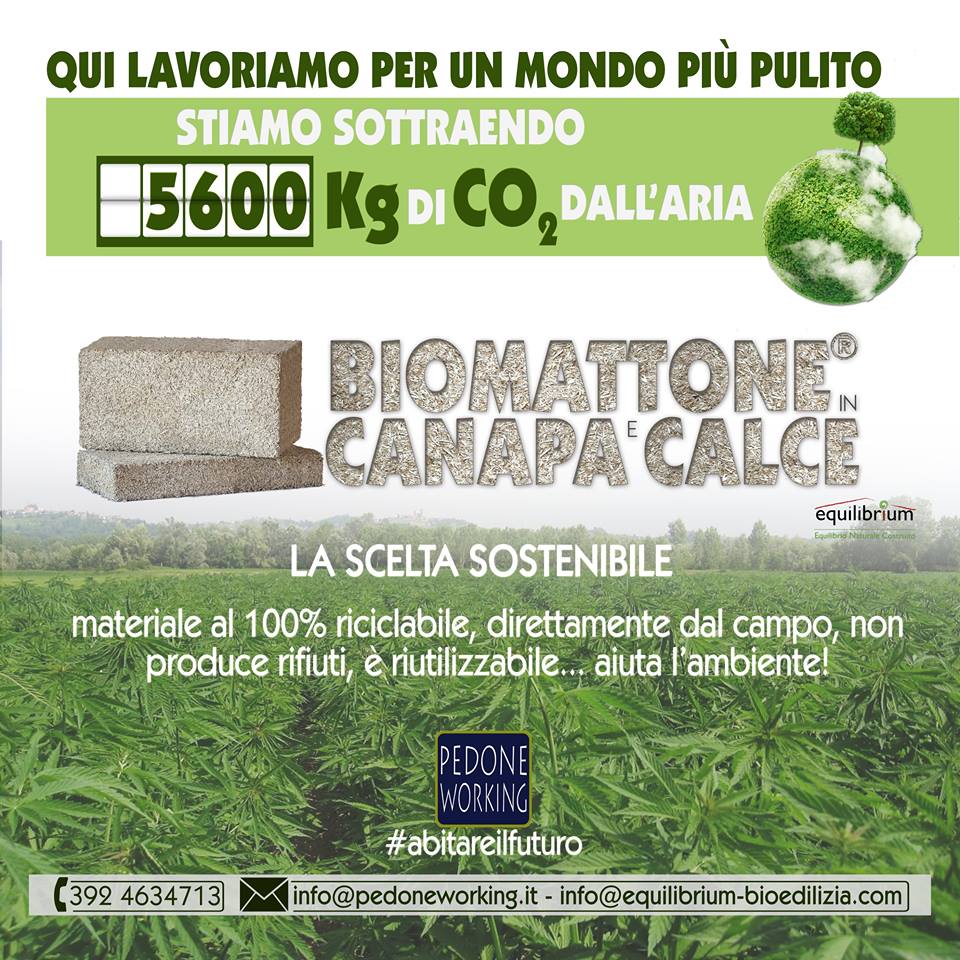 I nostri cantieri per un #mondo #pulito
#CO2 #biomattone #sostenibilità #canapa #calce