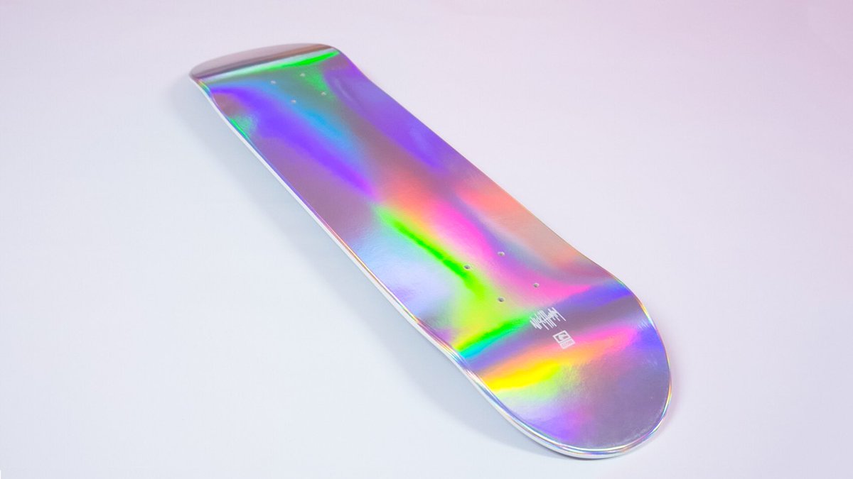 Holographic Skateboard by Nick Thomm. shop.nickthomm.com/product/hologr…