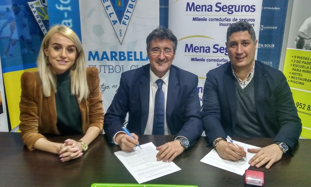 MenaSeguros's tweet photo. Firmado acuerdo de patrocinio deportivo con @marbella_fc que convierte a Mena Seguros en Correduría Oficial del club https://t.co/RD4A82Gky2 https://t.co/5k4lwZ7MNb