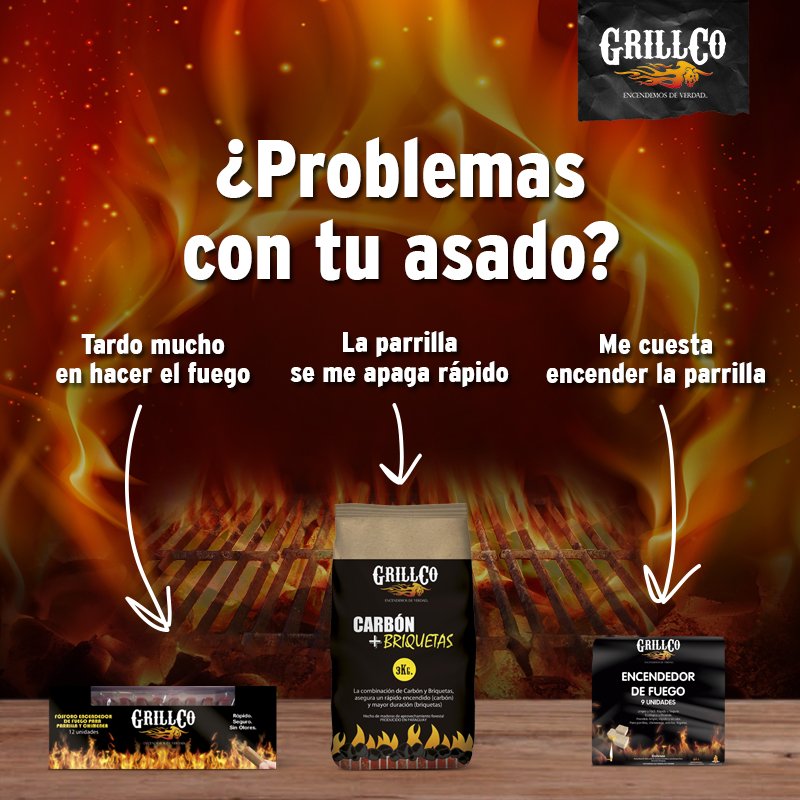 GrillCoPY's tweet photo. ¿Problemas con tu asado? ¡Elegí el producto #GrillCo que más te conviene para un asado ganador! https://t.co/5EhFKT9gmR
