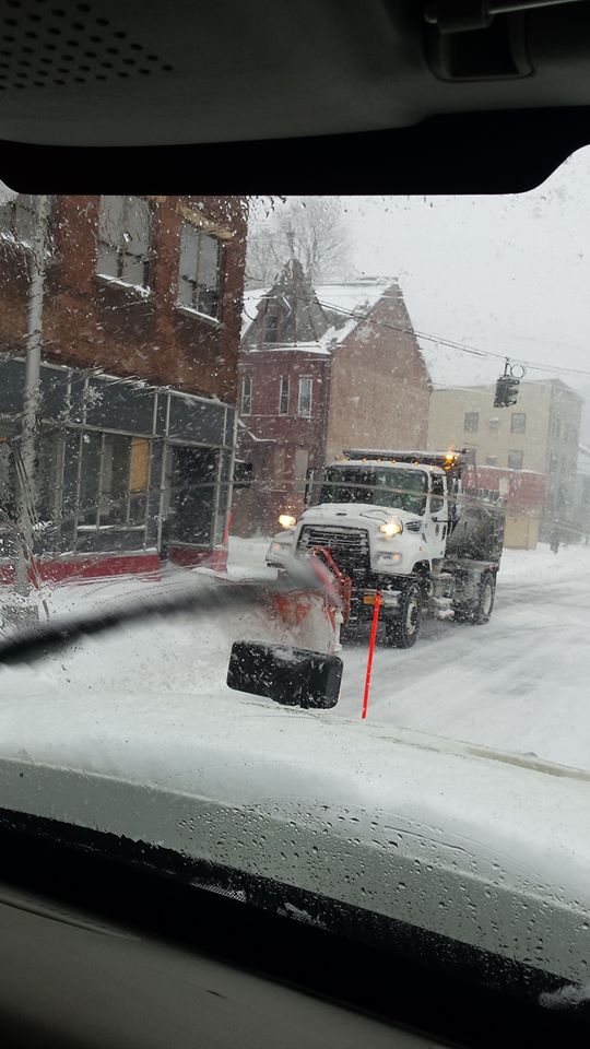 Truck 69 piloted by Mike Lewis helping out on Academy. This is a team effort.