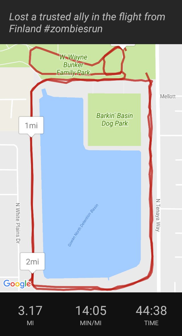 ZombieBatgirl85's tweet photo. Lost a trusted ally in the flight from Finland #zombiesrun #morningrun #running #vegasrun #maxine https://t.co/CgUUlUtjQm