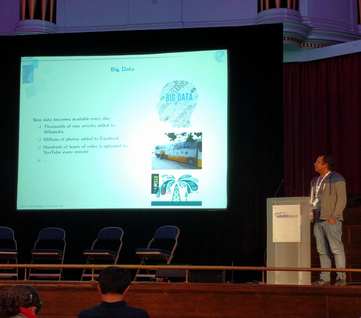 WSDMSocial's tweet photo. Now presenting: DiSMEC - Distributed Sparse Machines for Extreme Multi-label Classification #WSDM2017 . https://t.co/BcEyoKJQnN