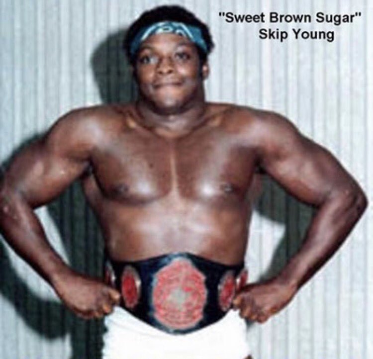 wrestlerweekly's tweet photo. In honor of Black History Month WRESTLER WEEKLY honors a wrestler a day throughout February! Day 9 is #SKIPYOUNG #SweetBrownSugar #NWA #MACW https://t.co/brG5Z9G3Om