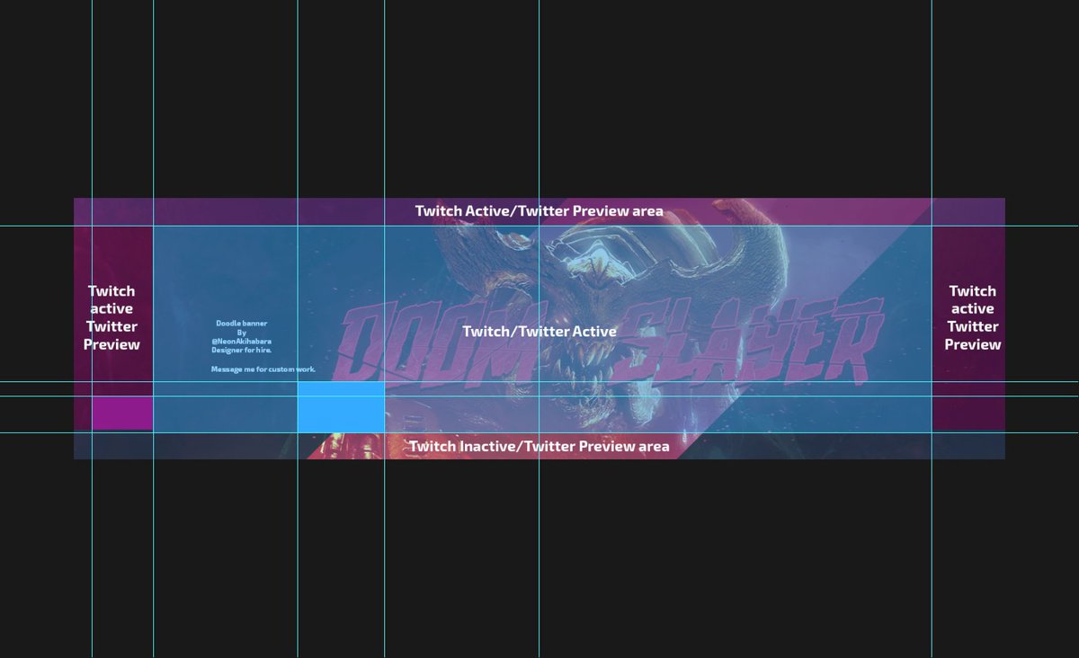 Neonrogue Hmu If You Need One Twitch Banner Template Design