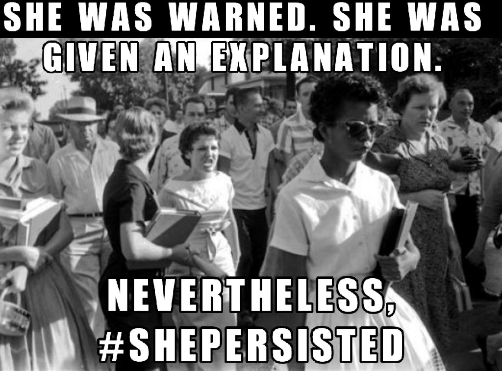 MooseRandy's tweet photo. Nevertheless, #ShePersisted https://t.co/iBF1JKJ5Yq