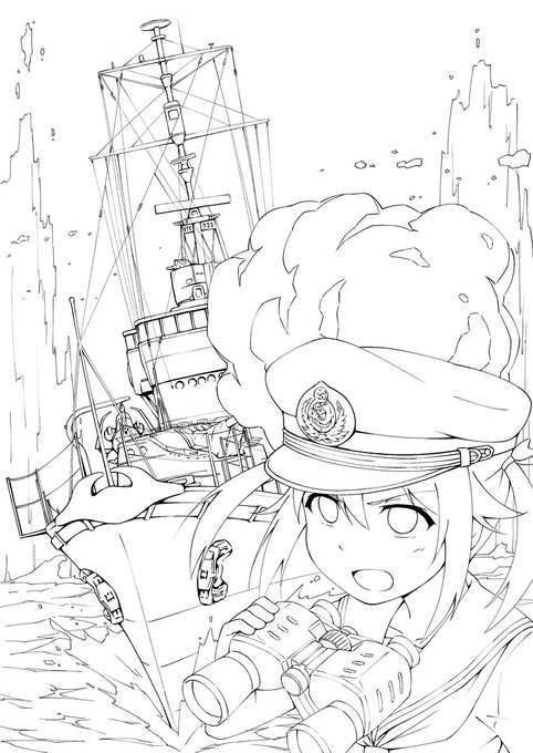 線画できたぞな!週末に塗るぞな! #はいふり 