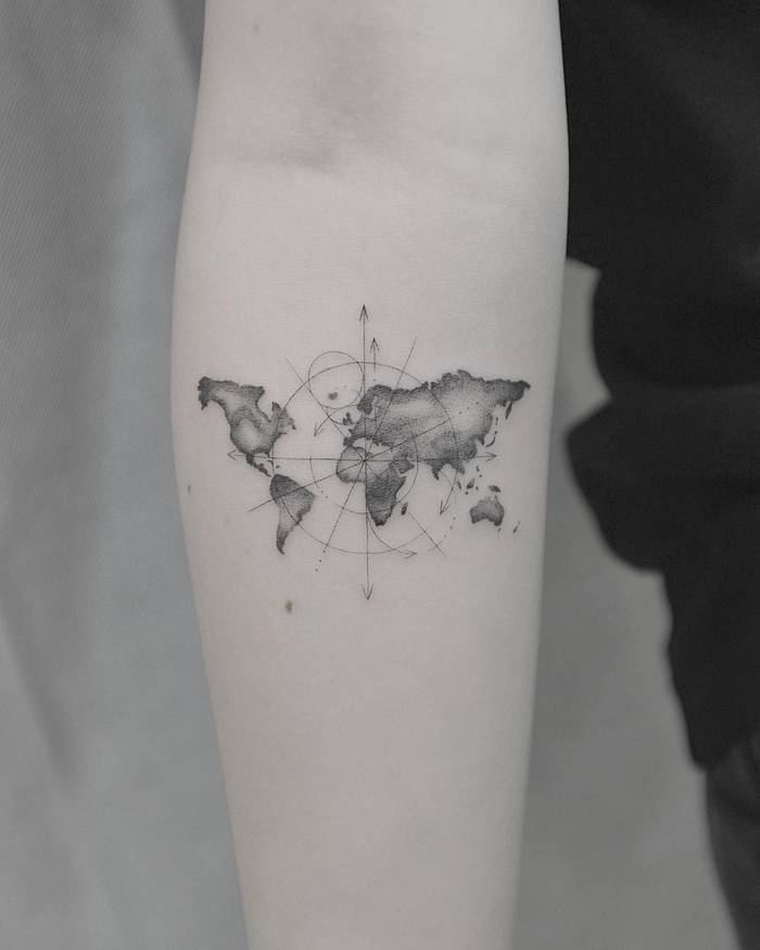 Tattoobloq 35 Best World Map Tattoo Ideas For Travel Lovers T Co 8fsoe46d7e Worldmaptattoo Maptattoo Tattoo Tattoobloq 35 Best World Map Tattoo Ideas For Travel Lovers T Co 8fsoe46d7e Worldmaptattoo Maptattoo Tattoo