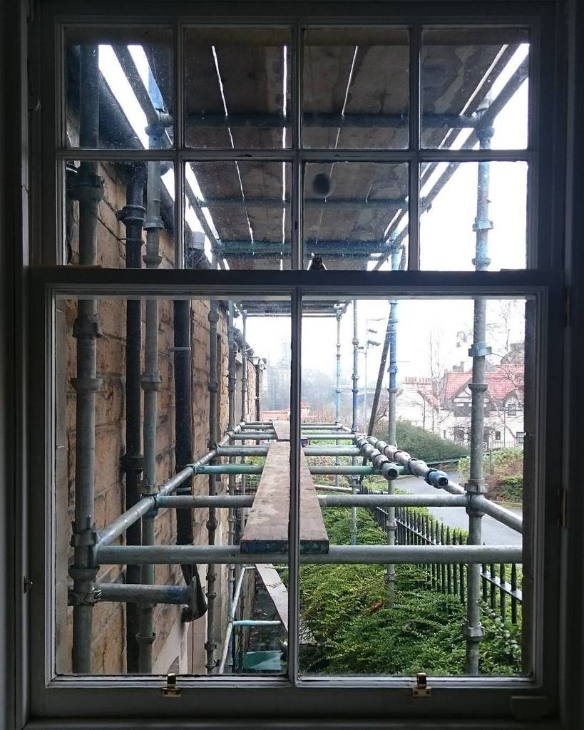 PapaPaddock's tweet photo. And so it begins... 🏡 
#scaffolding #loftextension #loveaproject #Edinburgh https://t.co/sr8dIV9gGd https://t.co/VtJAT7bPb7