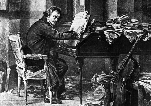 Beethoven's desk is an accurate depiction of my PSD's.. 