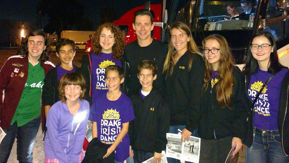 CAIDfwb's tweet photo. What a fantastic evening! Thank you @Riverdance for taking the time to say hey to #DrakeFWB https://t.co/5NAPnNWfMf