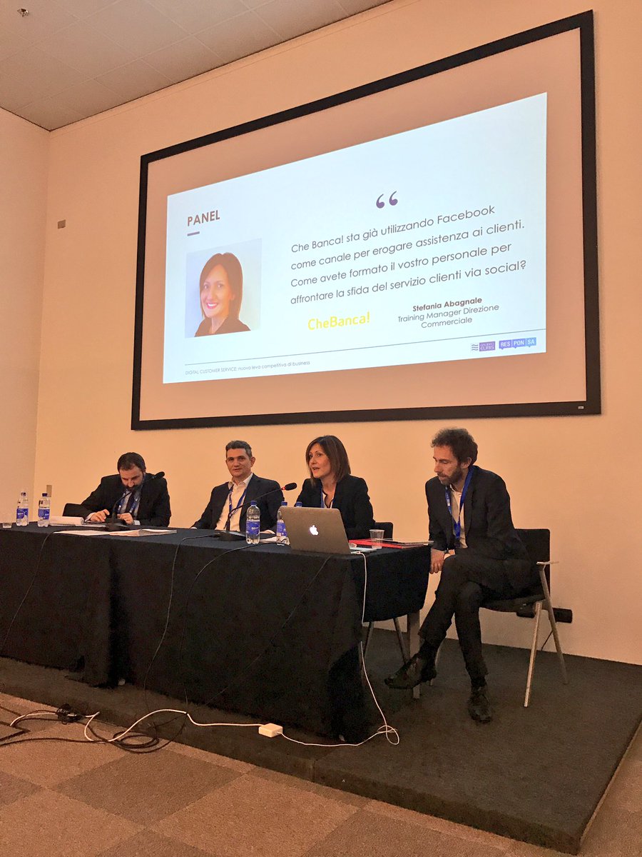 goresponsa's tweet photo. Stefania Abagnale di @chebanca ci parla di #formazione del personale dedicato al digital customer service. #DCSMIlano https://t.co/TChDnXKOBT