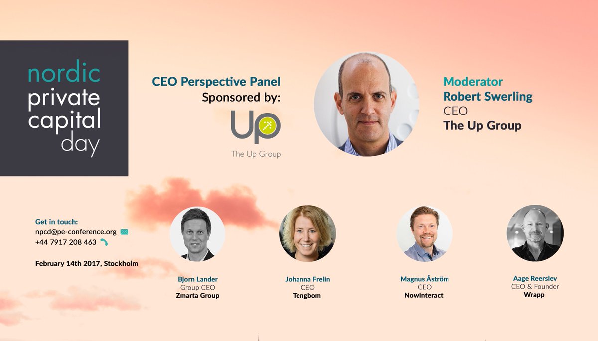 Nordic PCD (@nordicpcd) on Twitter photo This year <a href="/TheUpGroup/">The Up Group</a> host our #CEO panel, featuring firms just starting out with #VC backing all the way through to full #PE ownership This year <a href="/TheUpGroup/">The Up Group</a> host our #CEO panel, featuring firms just starting out with #VC backing all the way through to full #PE ownership