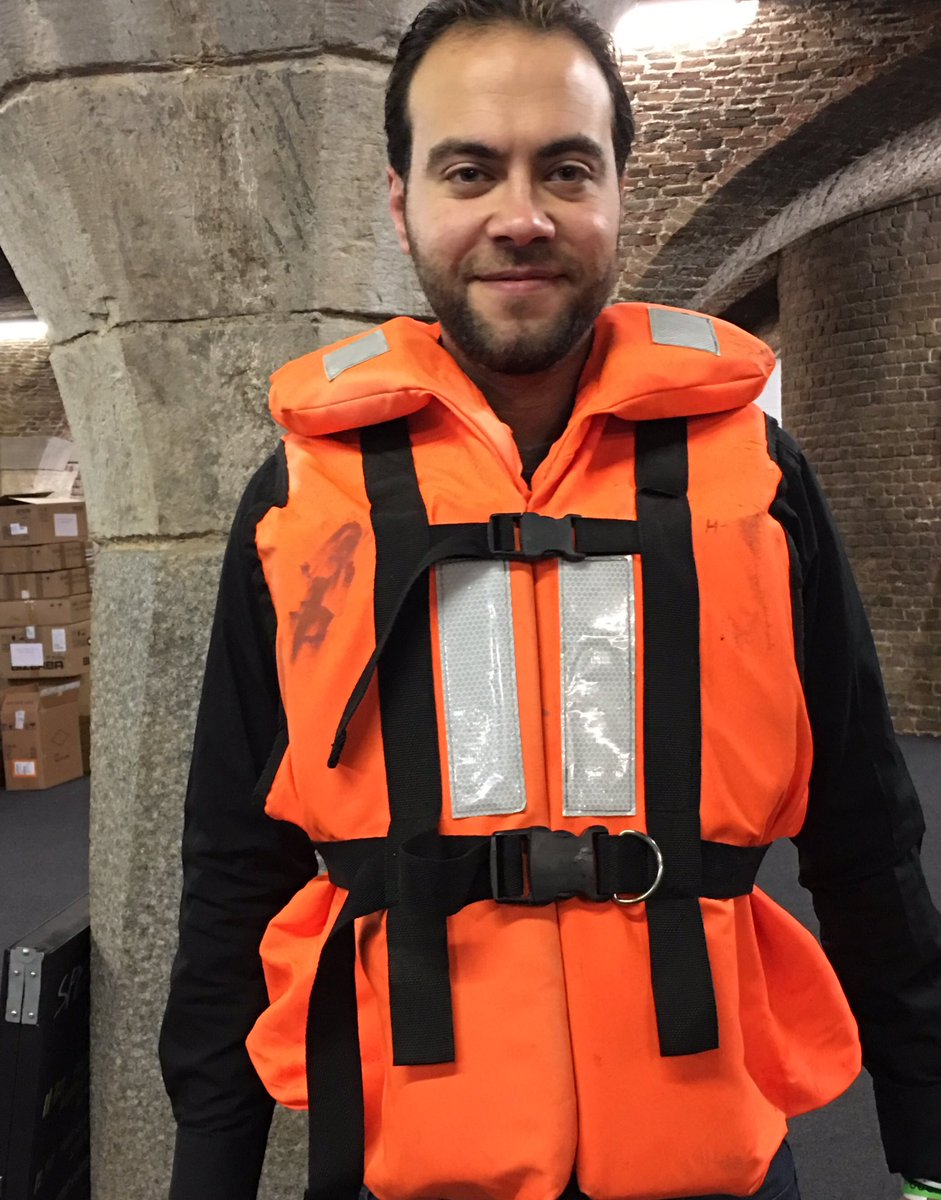 DirtyGirlsL's tweet photo. Rehearsal time  Dirty Girls The Musical at #lushsummit. Syrian Andi acting in London now but did arrive on Lesvos in a leaking rubber boat. https://t.co/u7vWTJia1f