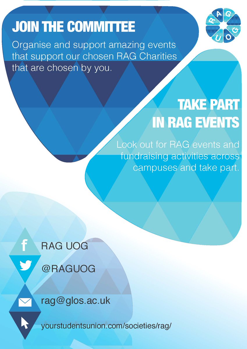 RAGUOG's tweet photo. Interested in planning events whilst fundraising for great causes? Join our RAG Society today. https://t.co/X0NZ2Gkej5