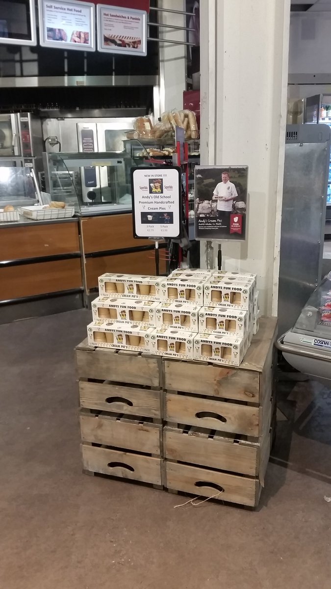 Andysfunfood's tweet photo. Andy's Cream Pies in Supervalu Johnstown Navan,Beachmount Navan, Dunshaughlin,Trim,Enfield,Kells,Ratoath,Skerries,Balbriggan,Talbot Street https://t.co/k62Q6QlUDH