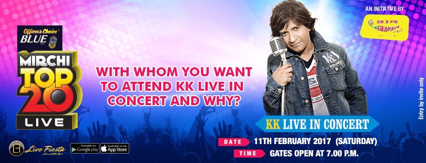 livefiesta's tweet photo. Here is the question 2
Brownie points for creative answers 👍🏻 @K_K_Pal #mirchitop20 #livefiesta https://t.co/6fgAGu2lOC