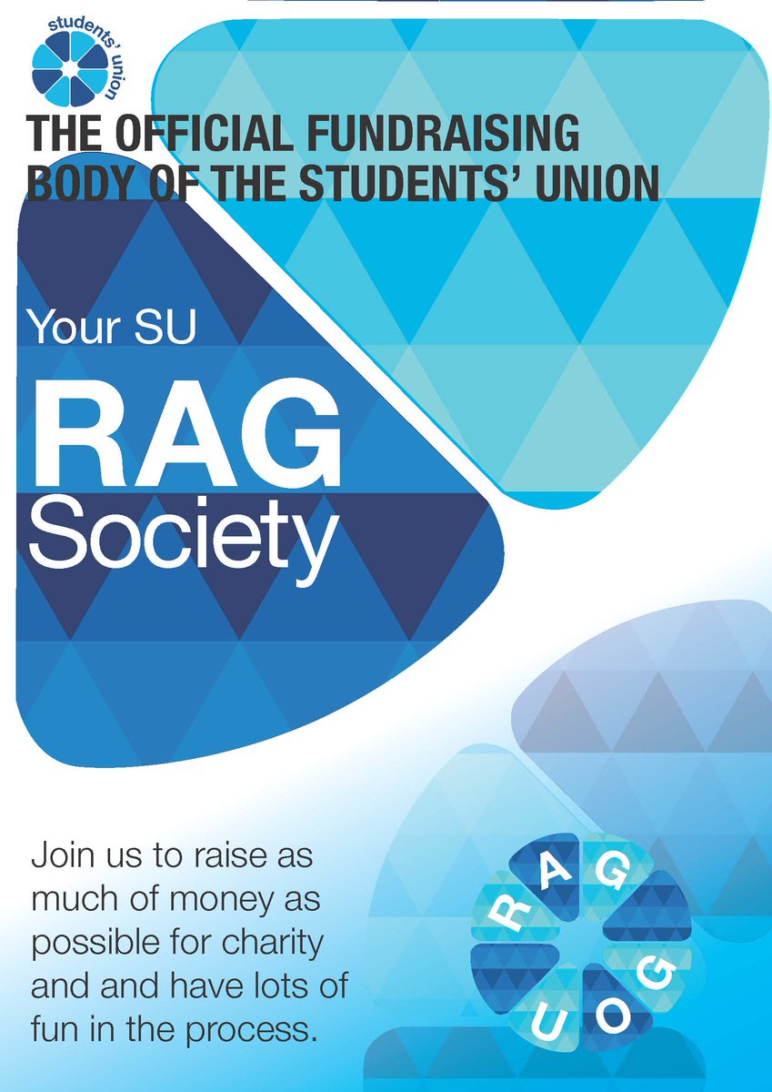 RAGUOG's tweet photo. Interested in planning events whilst fundraising for great causes? Join our RAG Society today. https://t.co/X0NZ2Gkej5
