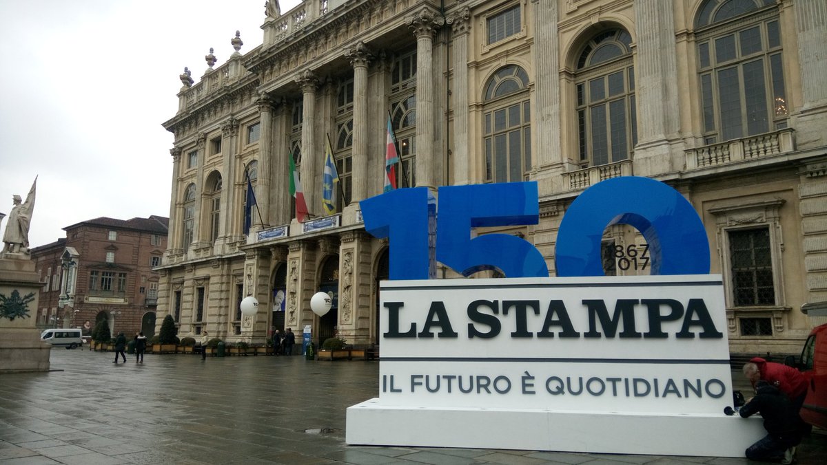 MarioGaraffa's tweet photo. A #Torino, #PalazzoMadama, per il #150esimo #anniversario de #LaStampa. https://t.co/NmWAS9pVev