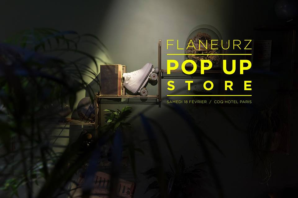 Flaneurz ouvre son 1er #popupstore au <a href="/coqhotelparis/">C.O.Q Hotel Paris</a> - Samedi 18 Février à partir de 11h00. #FrenchTech #shopping #popupshop #FashionTech