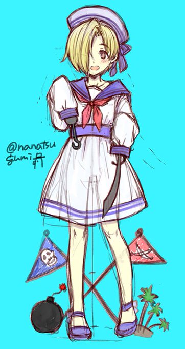 アクリルフィギュアを作るのでそれ用のラフを切ってみました。一個目は小梅ちゃんです。 