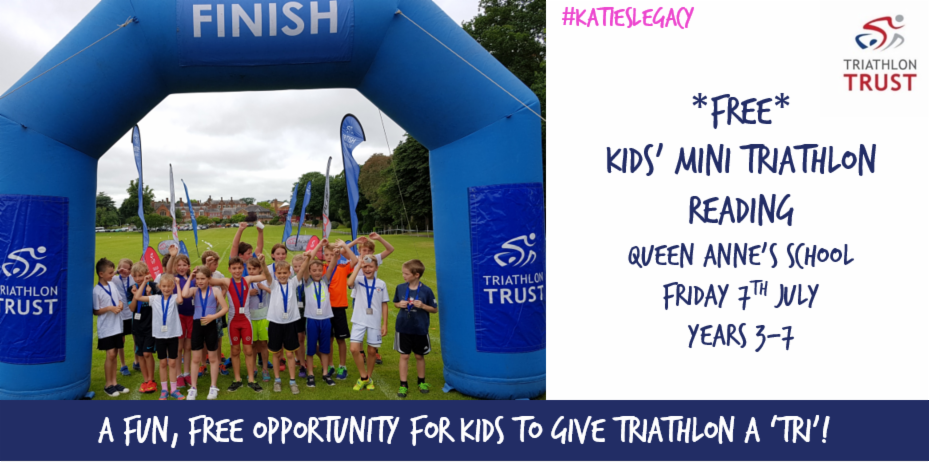 TriTrust's tweet image. We're pleased to announce the #KatiesLegacy Mini-Tri will be returning to #Reading July 7th

Schools - to book visit bit.ly/ReadingMiniTri