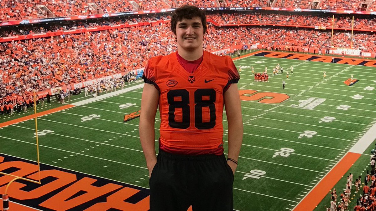 McAllisterMike1's tweet photo. BREAKING: 2018 3-star Baldwinsville (NY) Baker TE Gabe Horan has committed to #Syracuse, multiple sources tell Scout https://t.co/pMiLOyrAgB https://t.co/B0ofglS5uL