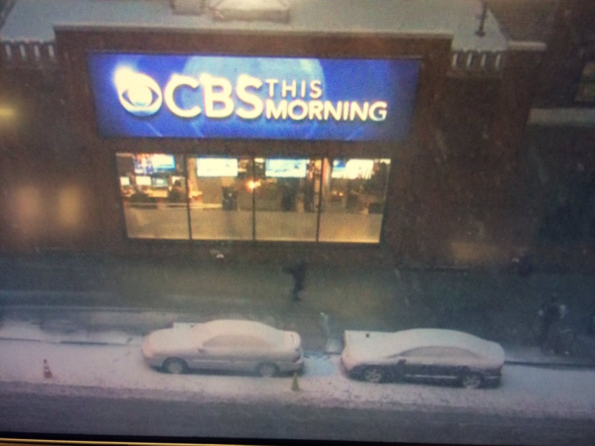 JordanSteele's tweet photo. Hey @CBSThisMorning, you're looking good this morning. Happy #snowday https://t.co/Cv97GiQXBZ