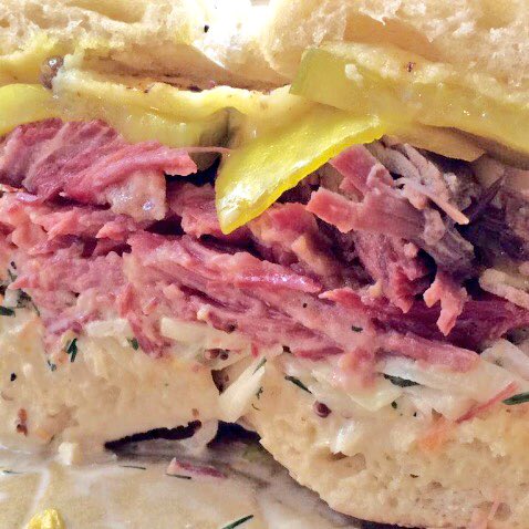 PorkandCo's tweet photo. It's #NationalBagelDay
Come and #GetYourRocksOff
Our amazing #SaltBeef #Bagel will really knock your socks off. https://t.co/BWZbdNFPlr