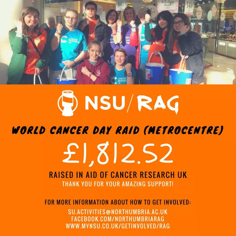 NSUActivities1's tweet photo. NSU RAG strikes again, well done guys, so proud! ❤ @Milly_Hindle thanks for having us again! https://t.co/ndpLWuO4Ut