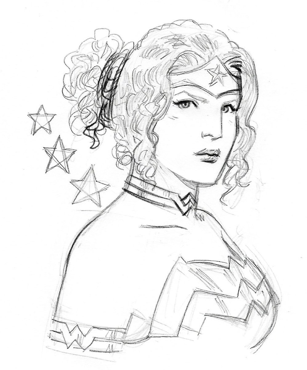 Starting to work on some commission samples #wonderwoman #pencils #sample 