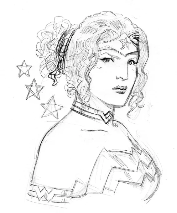 Starting to work on some commission samples #wonderwoman #pencils #sample 