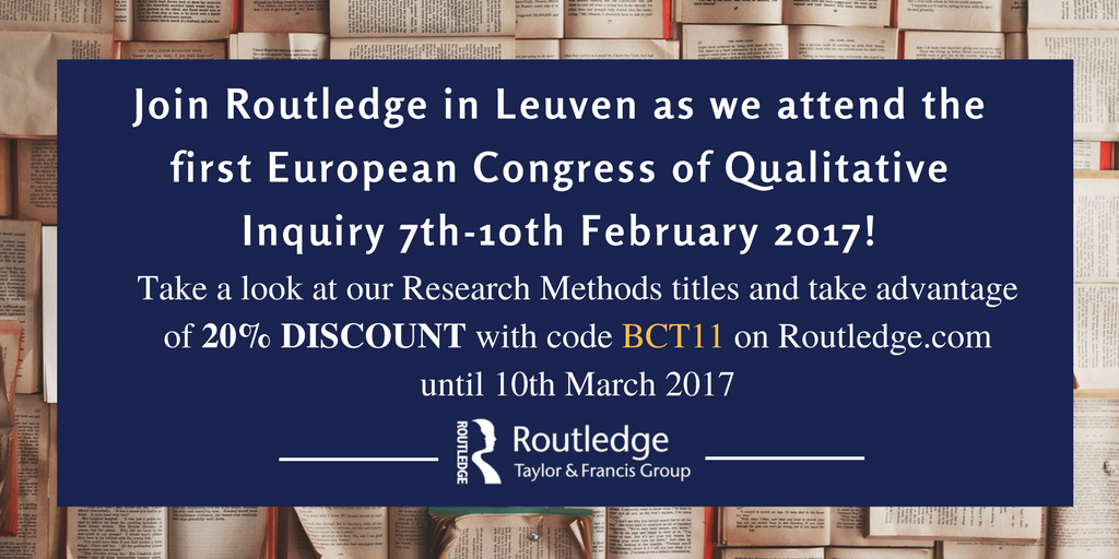Routledge_RM's tweet photo. View our Research Methods titles &amp; take advantage of 20% OFF with code BCT11 until 10/3/17 #ecqi2017 https://t.co/i2SR0DOFSV https://t.co/zsuMv8WX8H