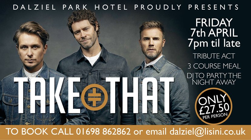 dalzielpark's tweet photo. @CoulditbeTT here at #DalzielPark on 7 April! #LisiniTributes Book your tickets today 📞 01698 862862 | ⌨️ dalziel@lisini.co.uk https://t.co/wTlwGIVfVe