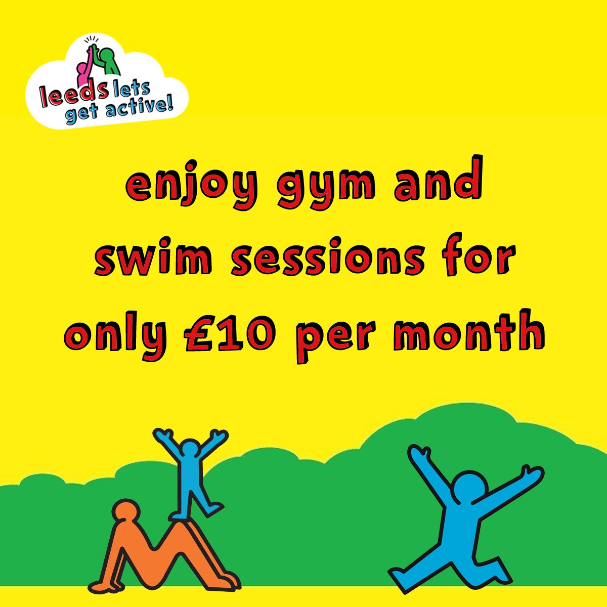 Join LLGA to enjoy gym & swim sessions across Leeds for only £10 per month! #GetActive #Leeds leedsletsgetactive.co.uk