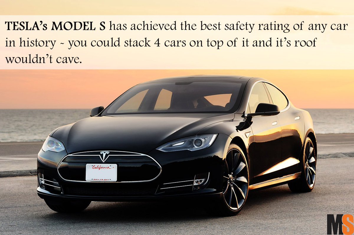motorscribesind's tweet photo. The safest car in the world - TESLA MODEL S.
#MSTrivia #funfacts #cars #tesla #safecars #brand #ModelS #teslacars #MotorScribes #cartrivia https://t.co/ScJQh8BeW8