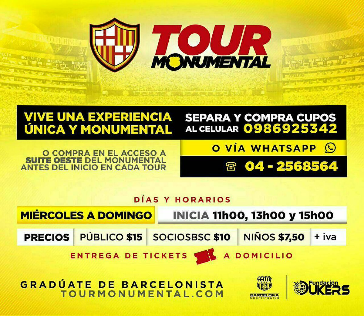 TourMonumental's tweet photo. Lo vivido nadie te lo quita 🌟

Ven y #GradúatedeBarcelonista 🙌🏻🏆👪 https://t.co/MosGQ1b8wS